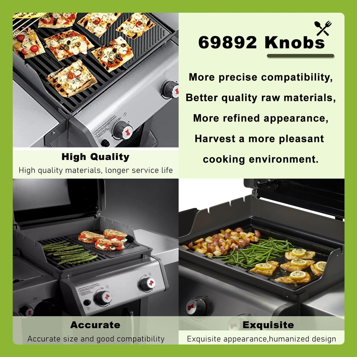 luclyyasys 69892 knob packaging — includes 2 replacement knobs for two control panels.