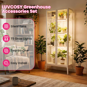 LUVCOSY magnetic hooks and hardware for easy mounting and cable management.