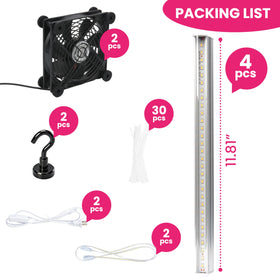 LUVCOSY USB fan two-pack provides silent airflow for healthy plant ventilation.