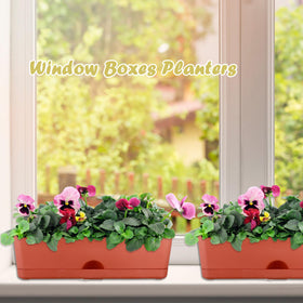 Lucpur indoor-outdoor window planter set for decks, balconies, or desks.