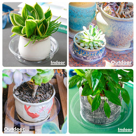 Lucpur stackable plant trays store neatly when not in use.