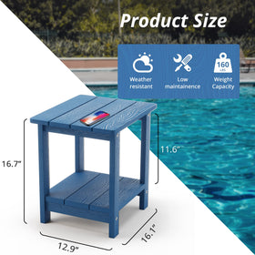 LUE BONA compact size fits beside chairs without crowding.