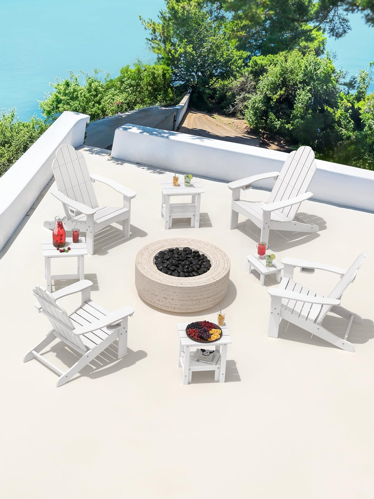 LUE BONA easy-assembly outdoor table with included hardware.