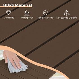 LUE BONA dark brown HDPS table resists sun and weather