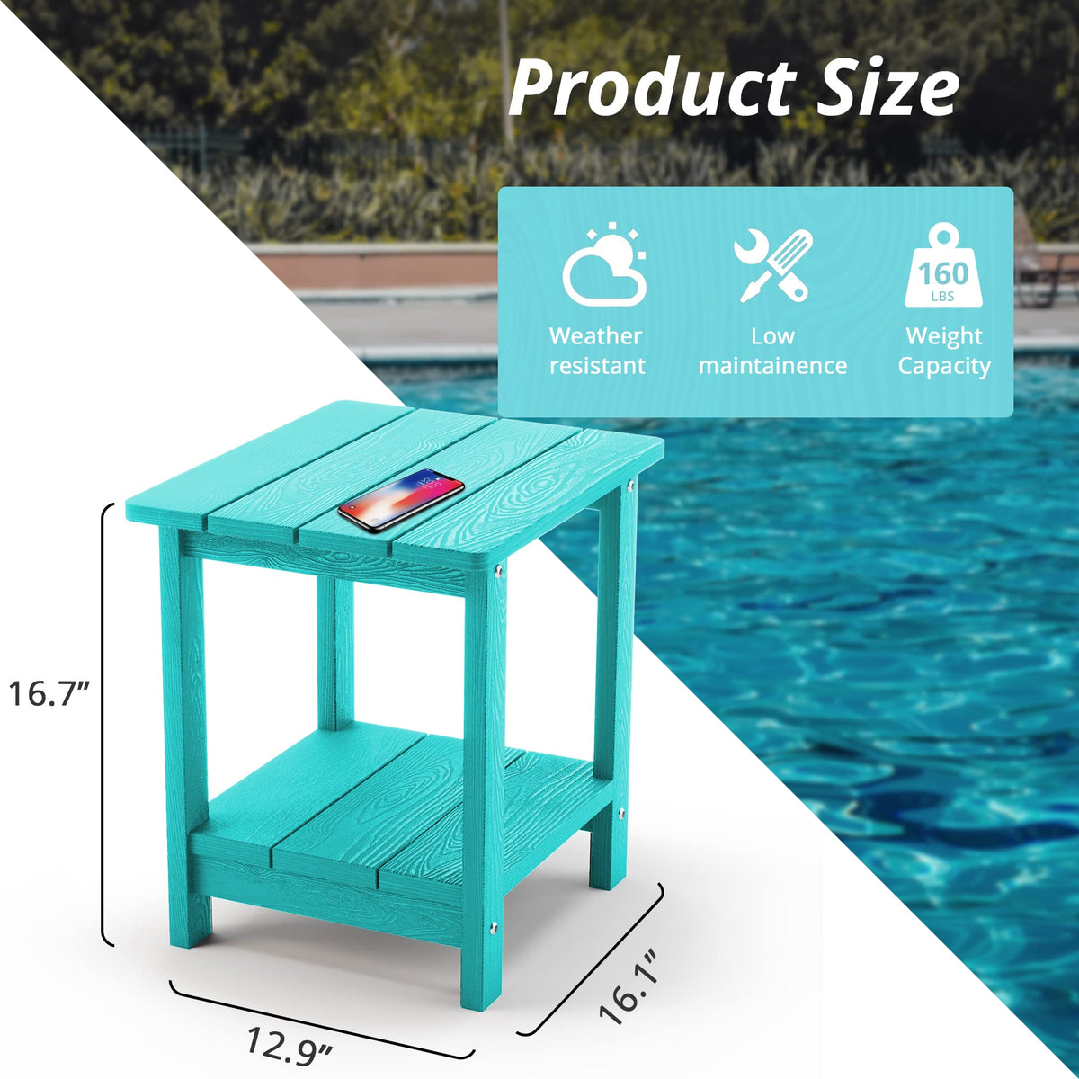 LUE BONA indoor versatility as end table or plant stand with style.
