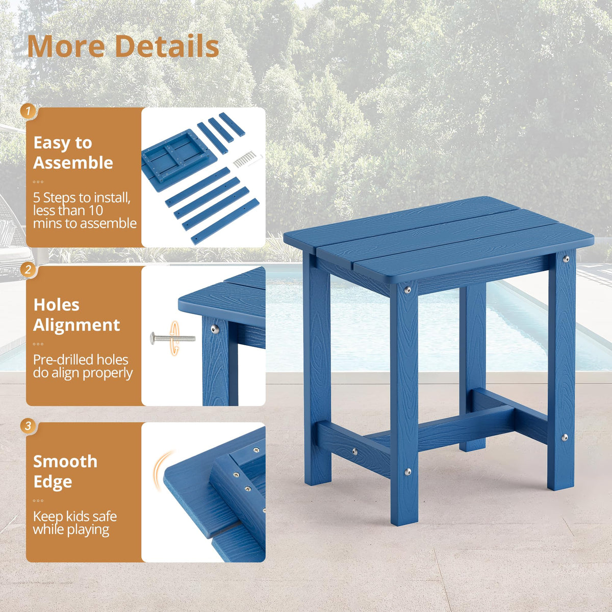 LUE BONA easy maintenance table cleans with soap and water
