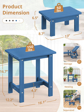 LUE BONA nesting end table with removable footstool for flexible seating
