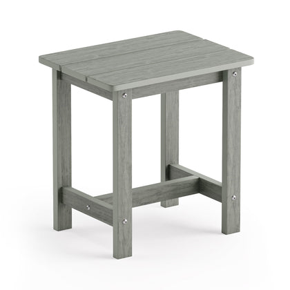 LUE BONA outdoor side table with weather-resistant wood-look finish for patio use.