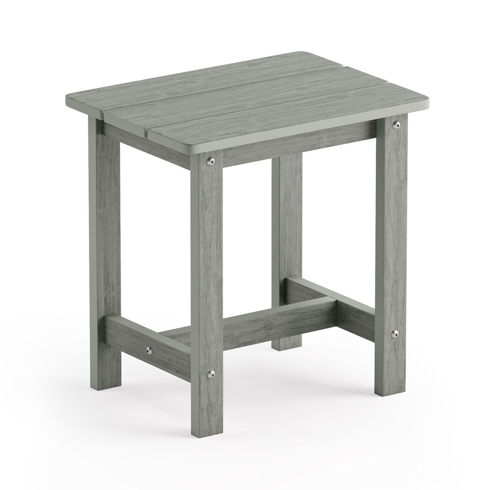 LUE BONA outdoor side table with weather-resistant wood-look finish for patio use.