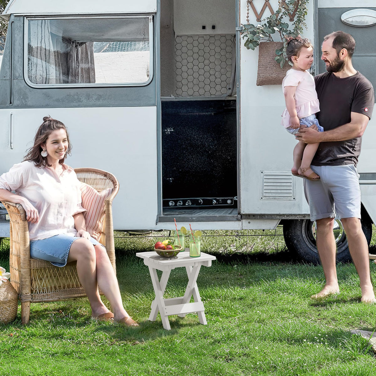 LUE BONA lightweight outdoor table at 7.15 lbs, easy to carry anywhere.