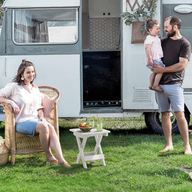 LUE BONA lightweight outdoor table at 7.15 lbs, easy to carry anywhere.