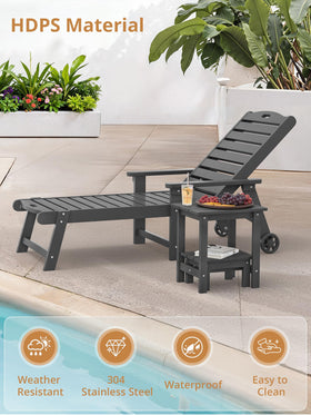 LUE BONA compact footstool fits neatly under the larger table.