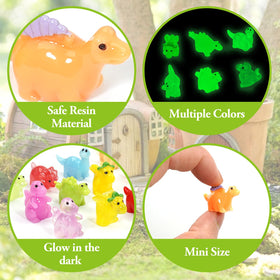 Lugailly mini-dinosaur DIY diorama figures inspire creative craft projects and displays.