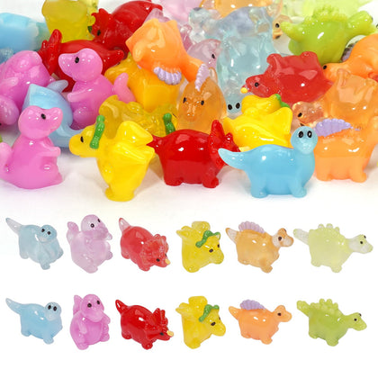 Lugailly mini dinosaur glow figures for glow-in-the-dark dioramas and playful decor.