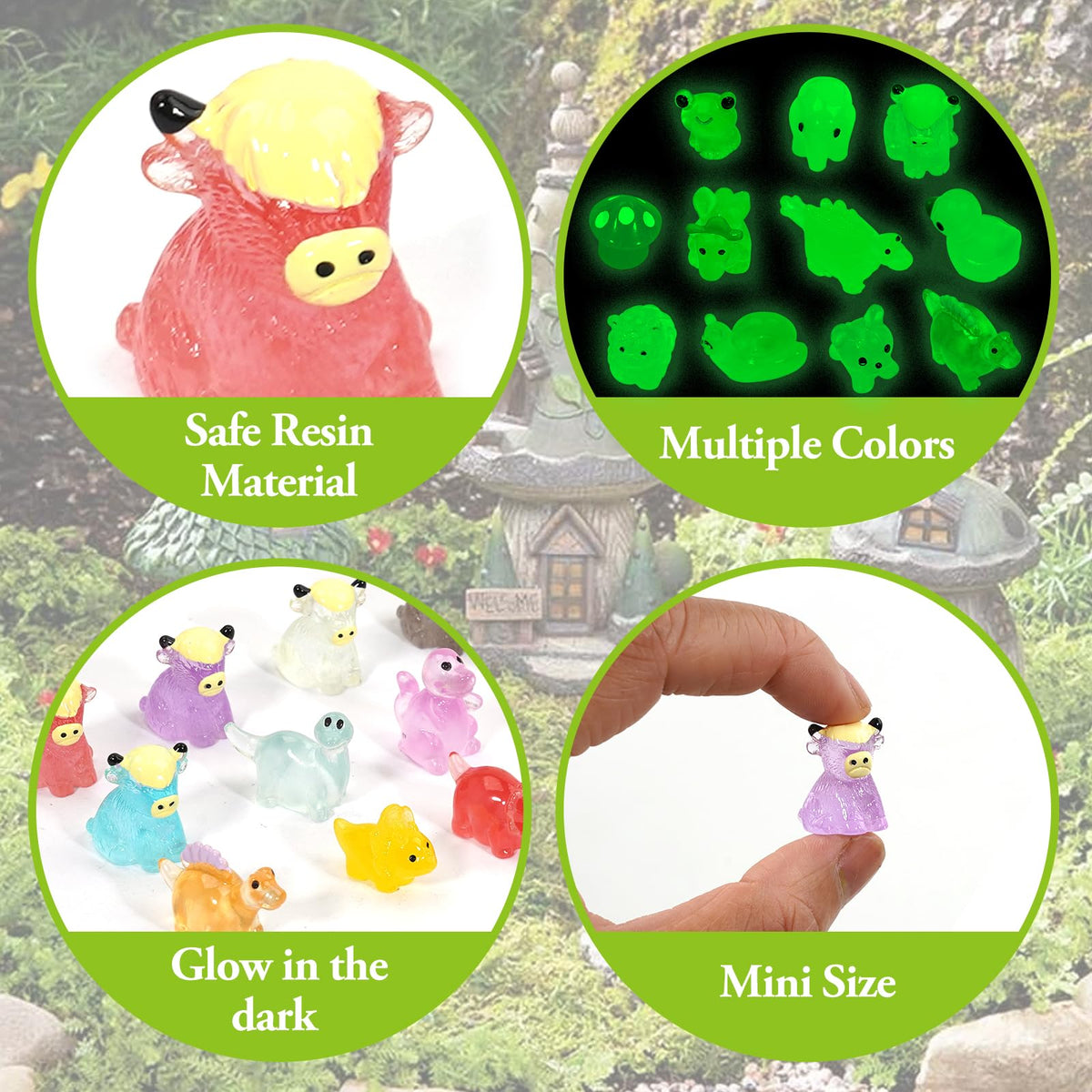 Lugailly puppies glow in dark for cute desk decoration