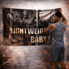 LUIVU home gym inspiration flag adds energy to workout areas