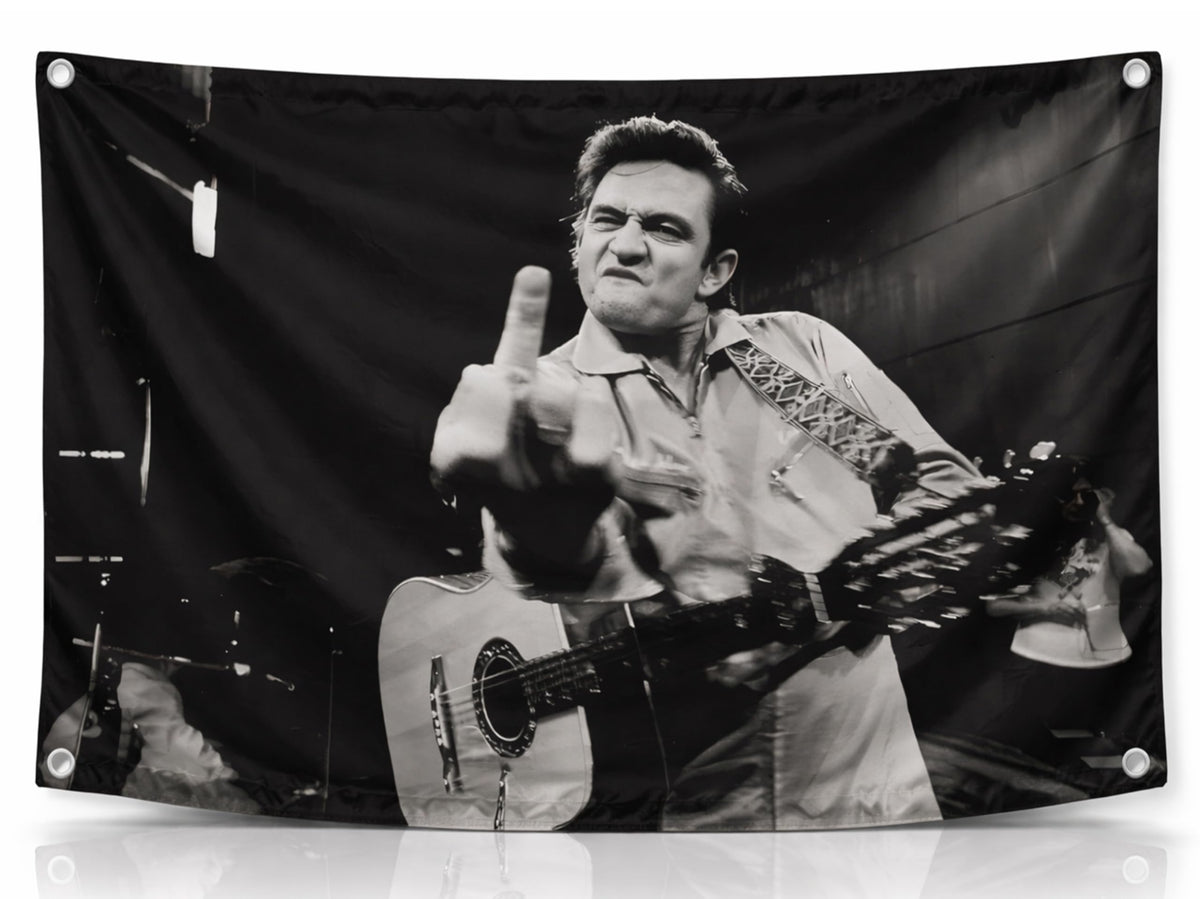 LUIVU Man in Black Flag 3x5 banner for indoor or outdoor display with bold Americana vibe.