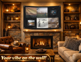 LUIVU polyester flag adds bold color to walls and outdoor spaces.