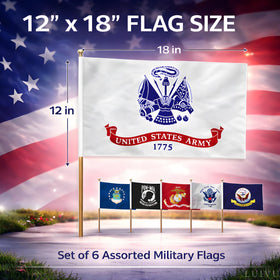 LUIVU armed-forces flag set 12x18 ideal dorm decor and classroom display