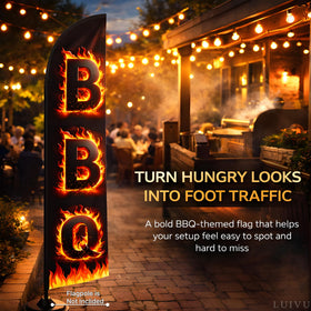 LUIVU BBQ flag ideal for events, storefronts, and boats.