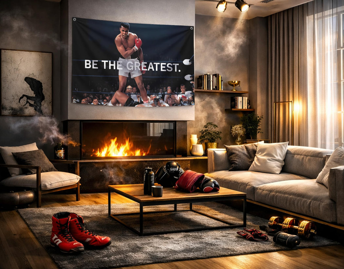 LUIVU dorm room flag wall art adds personality and team spirit.