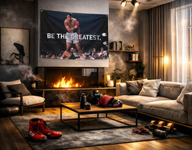 LUIVU dorm room flag wall art adds personality and team spirit.