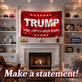 LUIVU double-sided flag design remains legible from both sides.