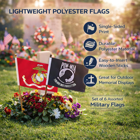 LUIVU military flags collection for indoor display and respectful remembrance of service