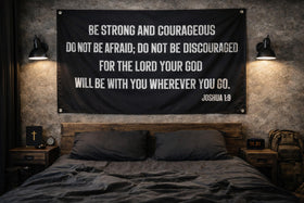 LUIVU wall decor flag adds personal motivation for home, gym, or office.