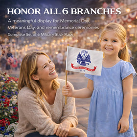 LUIVU us armed forces flags outdoor-ready banner set for events and ceremonies
