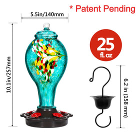 LUJII five port design attracts multiple hummingbirds at once