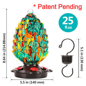 lujii 25 fl oz capacity minimizes refills during garden birdwatching.