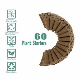 lukandafi Grow Sponges 60 Pack soaked sponges expand for roots