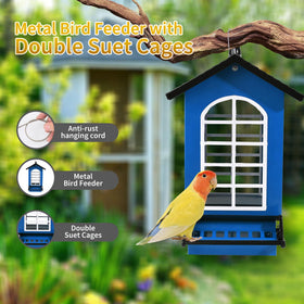 LUKCOZMO bird feeder bilateral perches activate weight-sensors to deter squirrels.