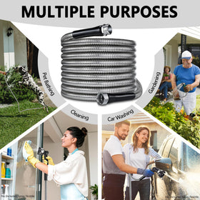 Lukiegale versatile hose suitable for gardening, car washing, and cleaning.