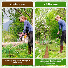 LukLoy 32 U shaped stakes securing the mulch for stable edges.