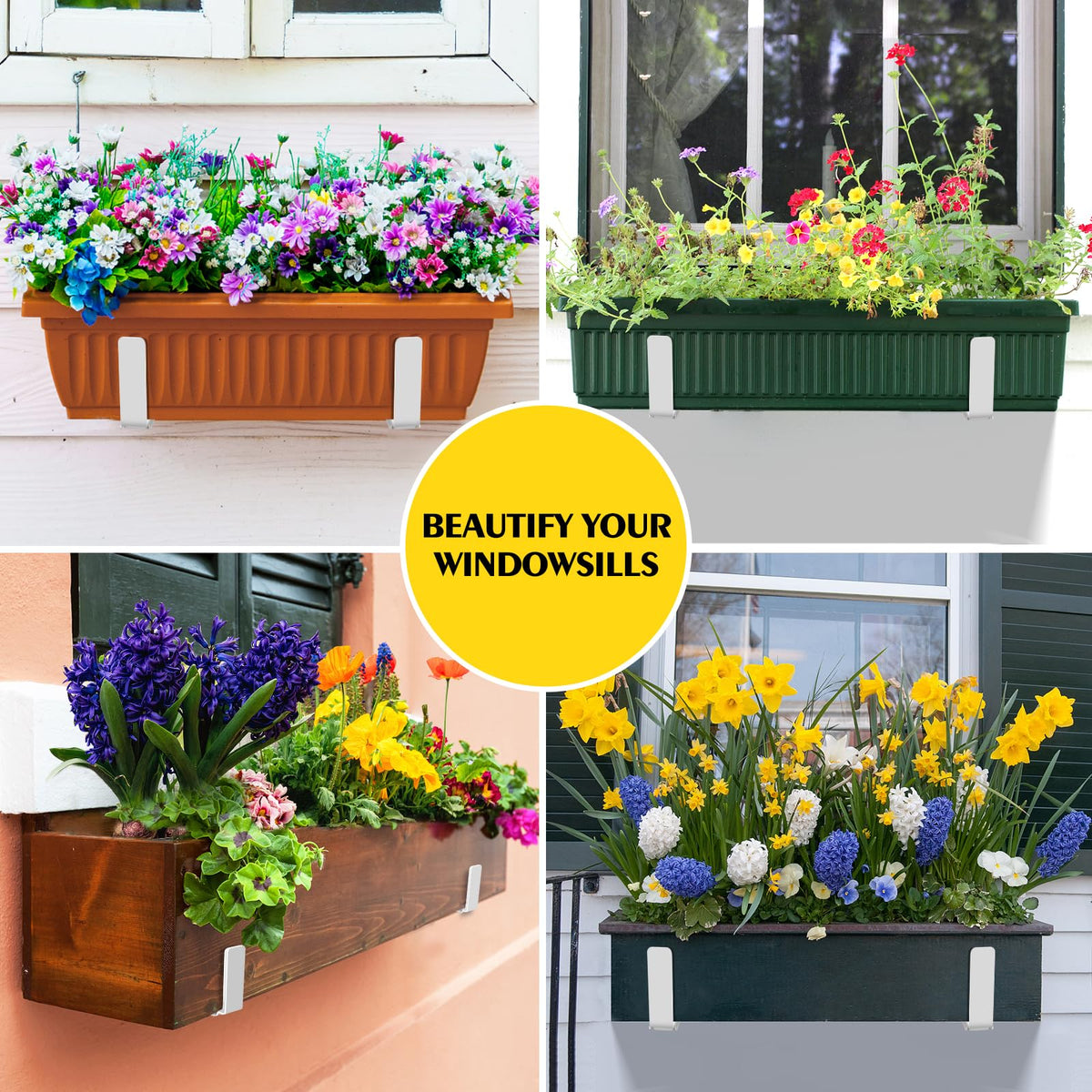 LukLoy 4-pack heavy-duty brackets designed for sturdy planter support