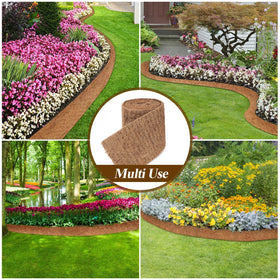 LukLoy mulch mat deters pets from soil disturbance in outdoor space.