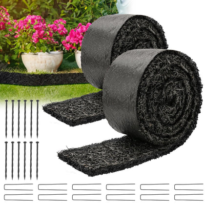 LukLoy rubber mulch mat roll in black for a clean, weed-free landscape.