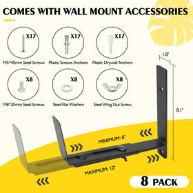 LukLoy brackets demonstrate 70 lb capacity for sturdy support