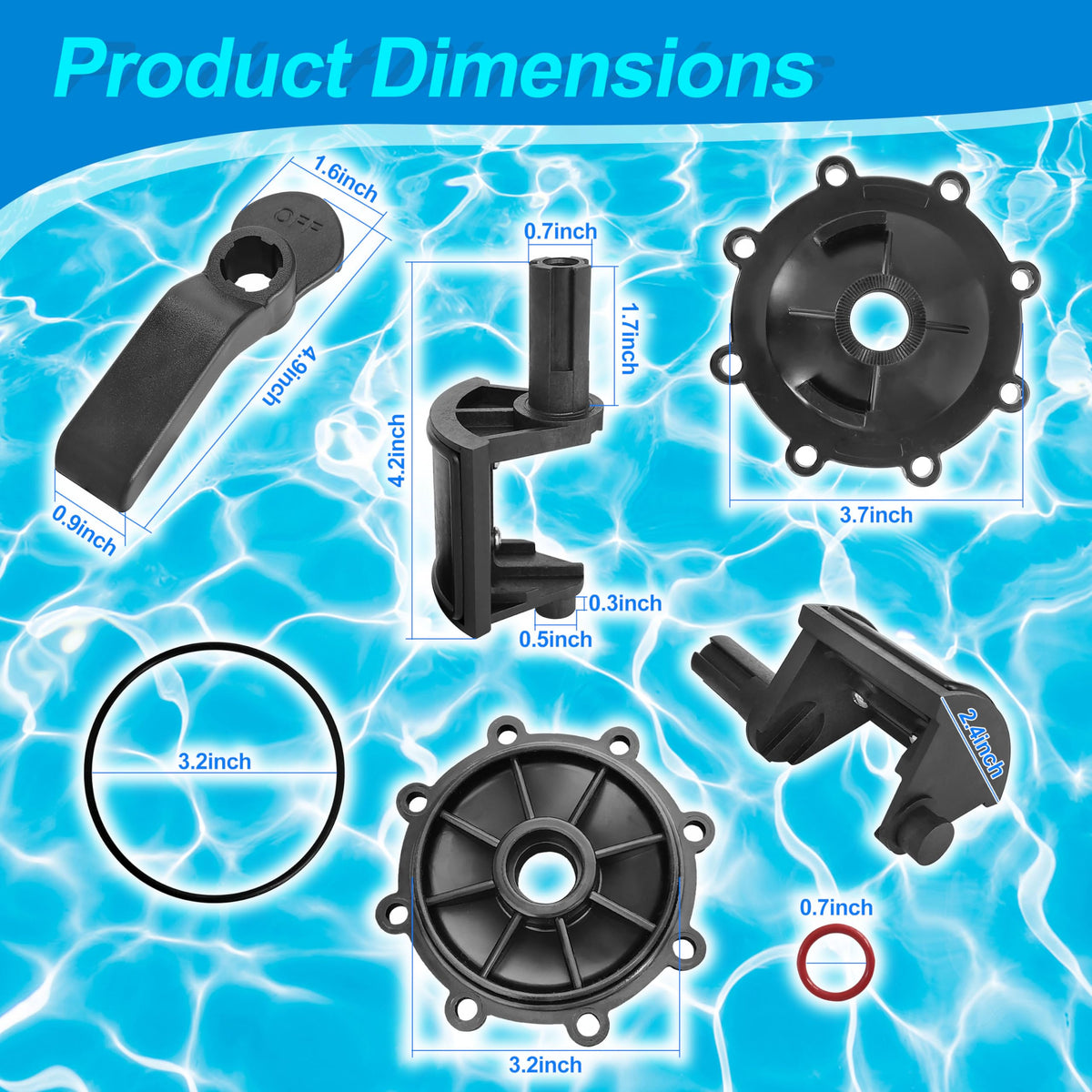 LUKYER O-ring 1132 and shaft O-rings pack for reliable seals.