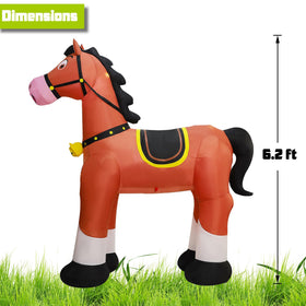 Lulu Home inflatable horse shows fine detail, creating a striking centerpiece for garden parties.