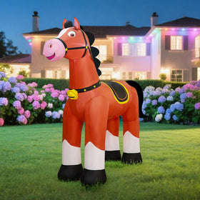 Lulu Home includes stakes and ropes to secure the display on lawns and patios.