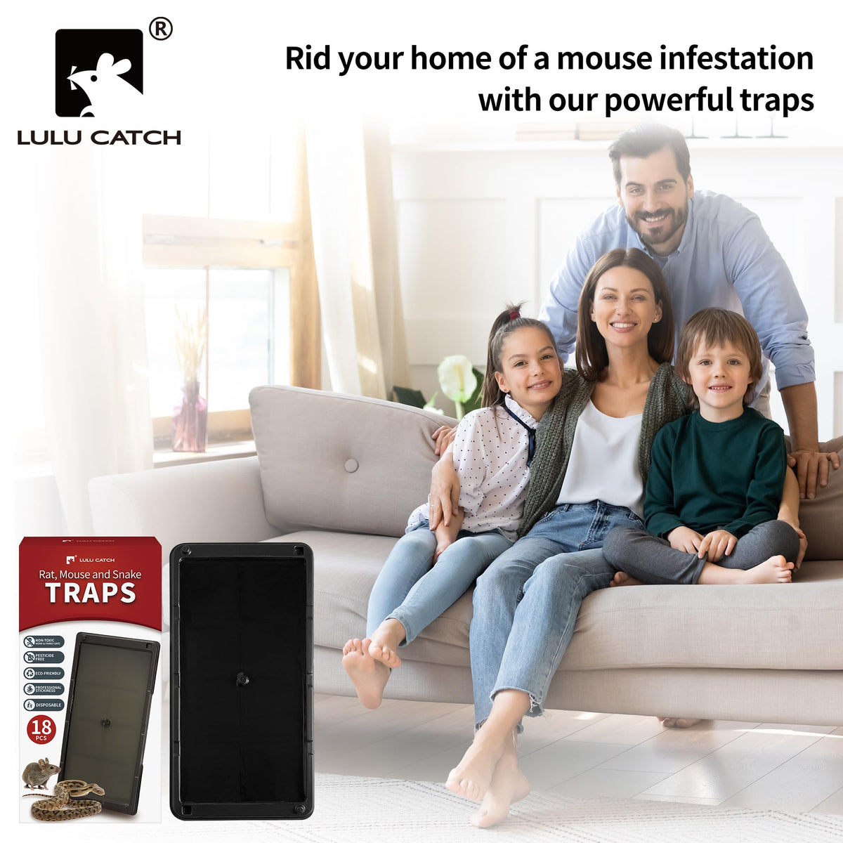 LULUCATCH easy-disposal traps remove catches safely