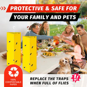 LULUCATCH fly trap greenhouse setup catching pests in grow spaces.