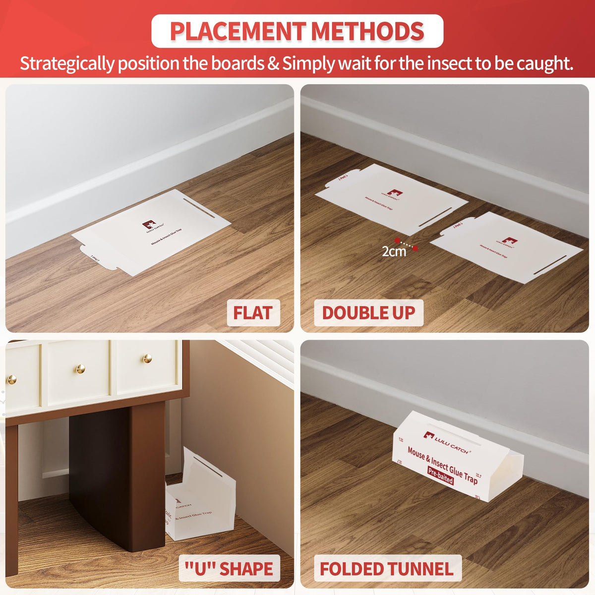 LULUCATCH foldable design provides versatile placement against a range of pests.