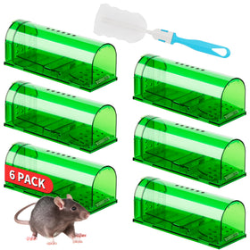 LULUCATCH humane mouse traps 6-pack in use for safe live capture.
