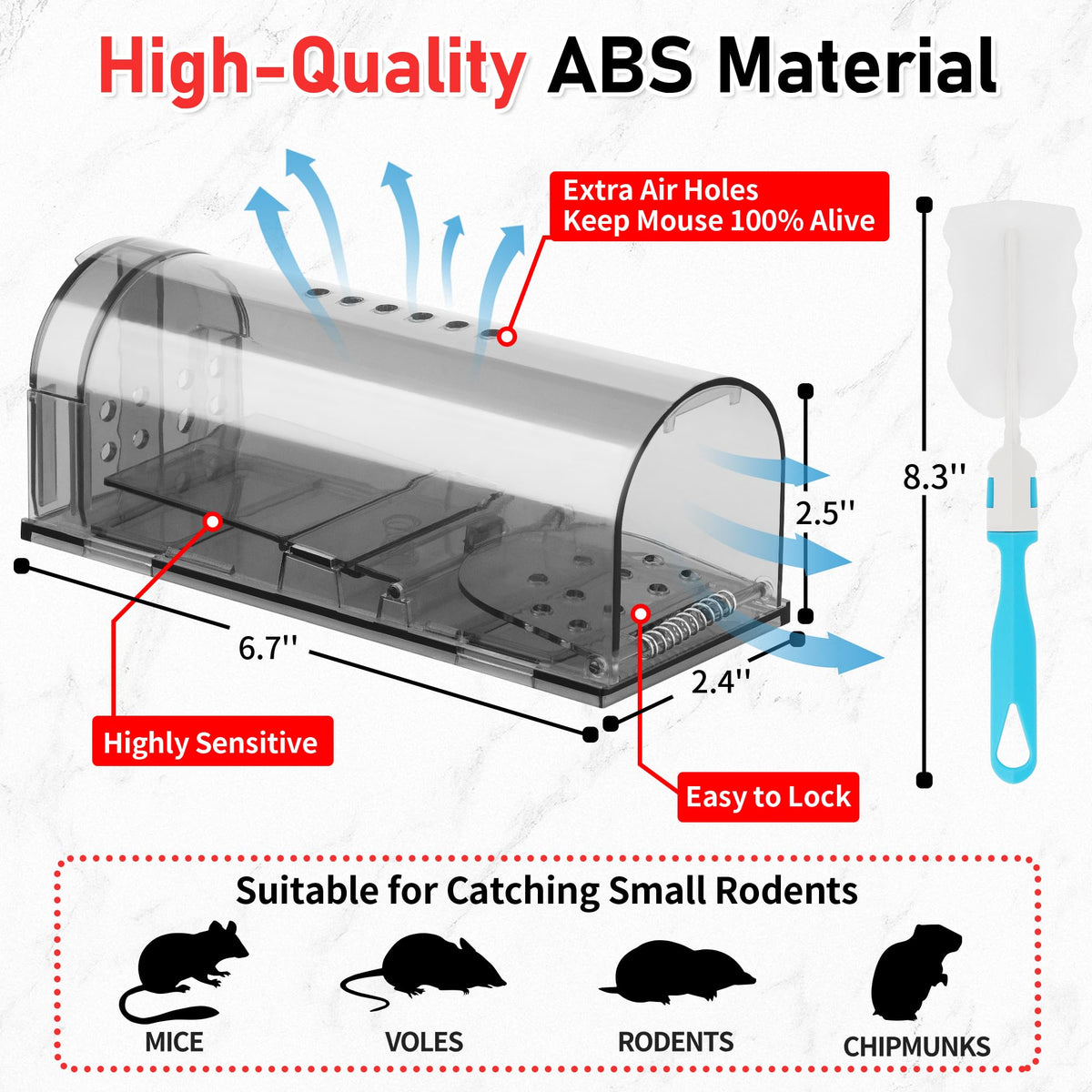 LULUCATCH live-catch-door demonstrates no-touch release for hygienic pest control.
