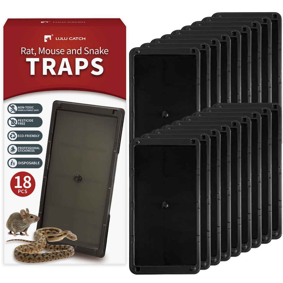 LULUCATCH mouse glue trap with large tray for effective indoor capture