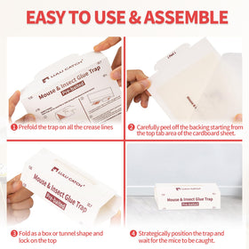 LULUCATCH pest capture board effective against mice, roaches, and spiders.
